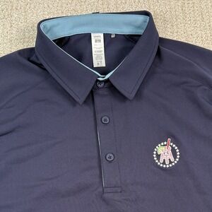 UNRL Men's Large Barstool Sports Transfusion Blue Performance Golf Polo Shirt